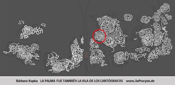 Este petroglifo muestra características asociables a las del Hoyo-Peña de Diablo, El Paso, La Palma.